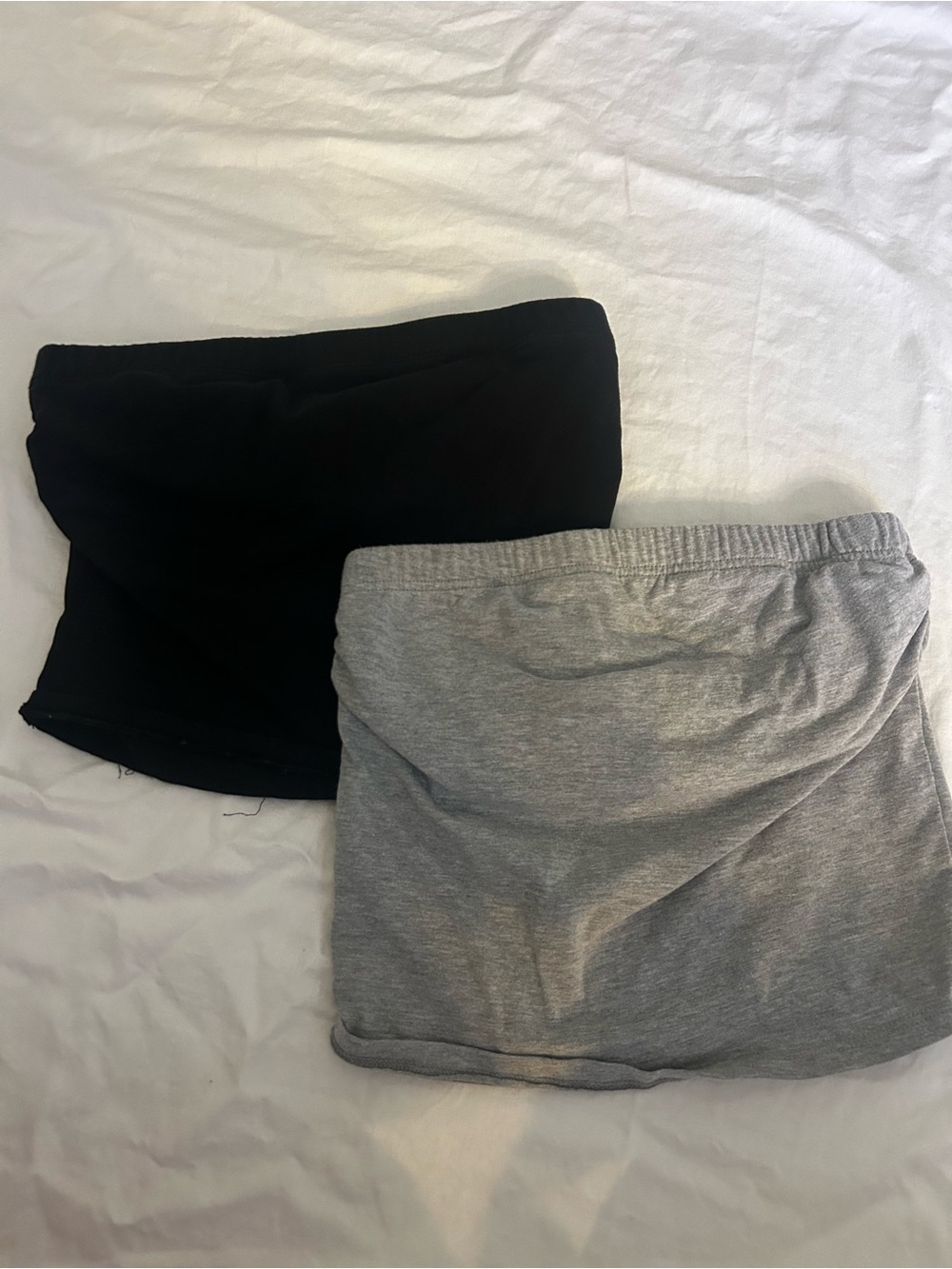 Black and Gray Tube Tops